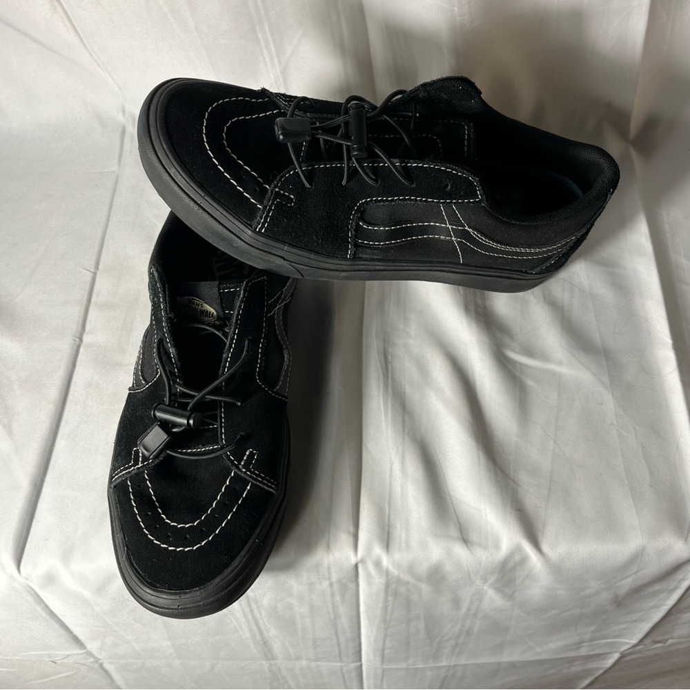 Vans Old Skool Comfy Cush all black with easy lace Sz 7.5 men 9 women